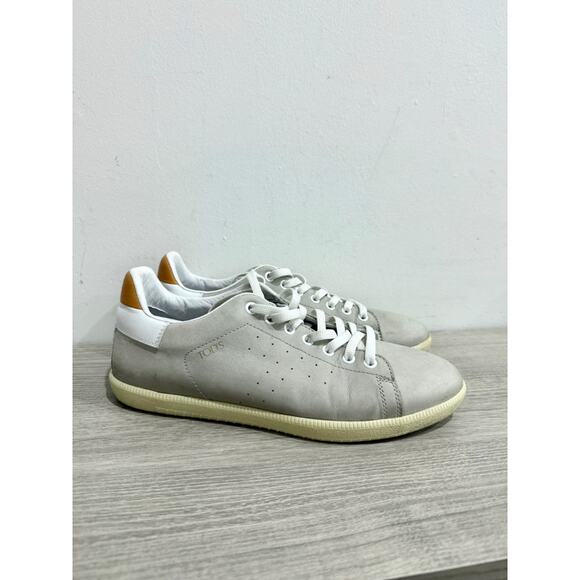 Tod's Suede Perforated T Low Top Comfort Sneakers Light Gray Men's Size US 6.5 - Picture 5 of 7